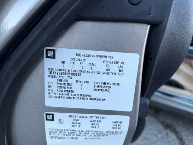 2001 Chevrolet Corvette 2dr Convertible