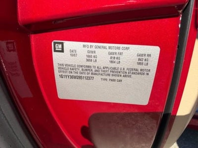 2008 Chevrolet Corvette 2dr Conv