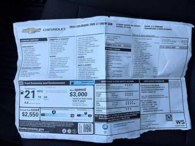 2024 Chevrolet Colorado Crew Cab Short Box 2-Wheel Drive LT
