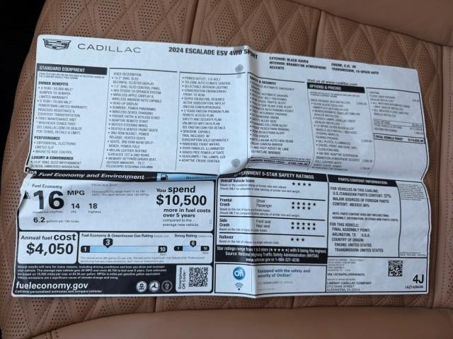 2024 Cadillac Escalade ESV 4WD Sport