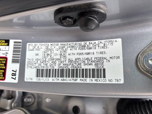 2015 Toyota Tacoma 4WD Double Cab Short Bed V6 Automatic (Natl)