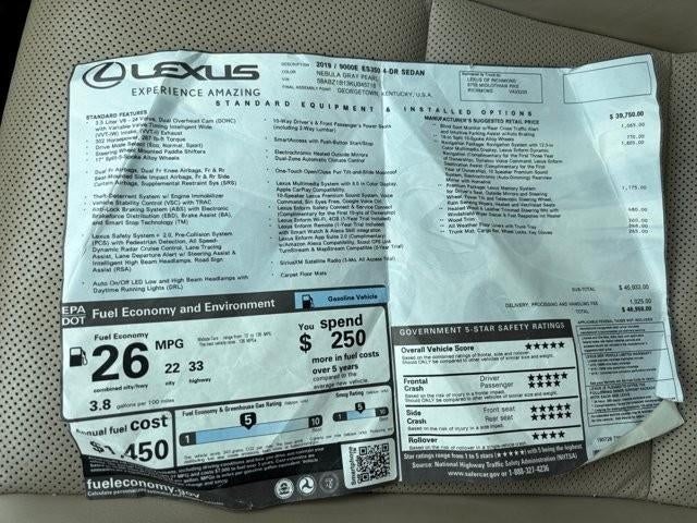 2019 Lexus ES 350 FWD