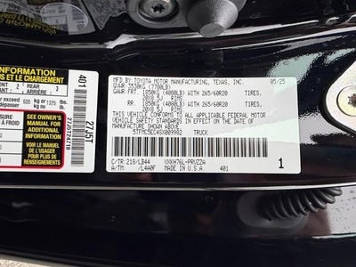 2025 Toyota Tundra 4WD 4WD 1794 Edition Hybrid CrewMax 6.5' Bed (Natl)