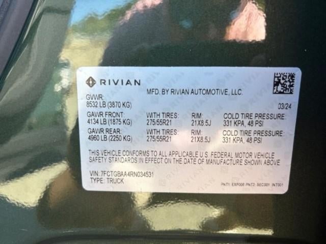 2024 Rivian R1T Adventure Dual-Motor Large Pack