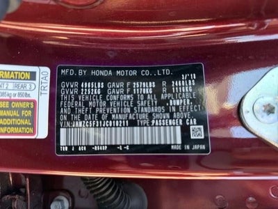 2018 Honda Clarity Plug-In Hybrid Touring Sedan