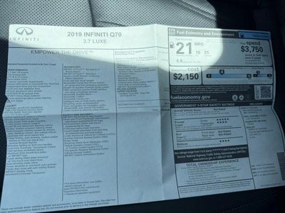 2019 INFINITI Q70 3.7 LUXE