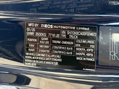 2025 INEOS Grenadier Quartermaster Fieldmaster Edition 4x4
