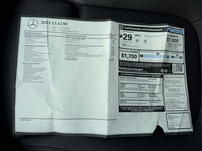 2021 Mercedes-Benz CLA CLA 250 Coupe