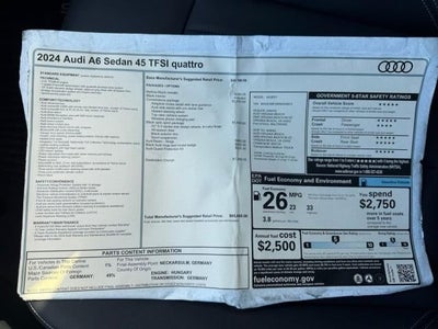 2024 Audi A6 Sedan Premium 45 TFSI quattro