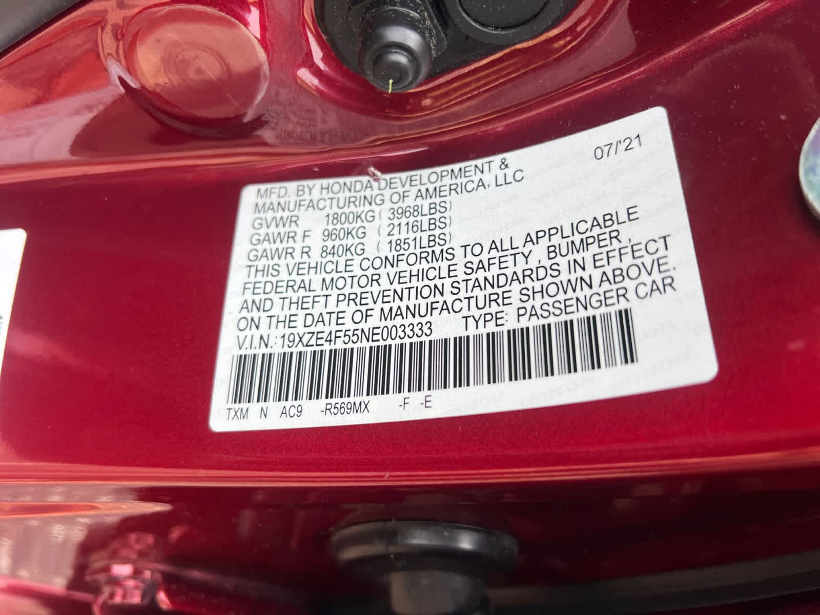 2022 Honda Insight EX CVT
