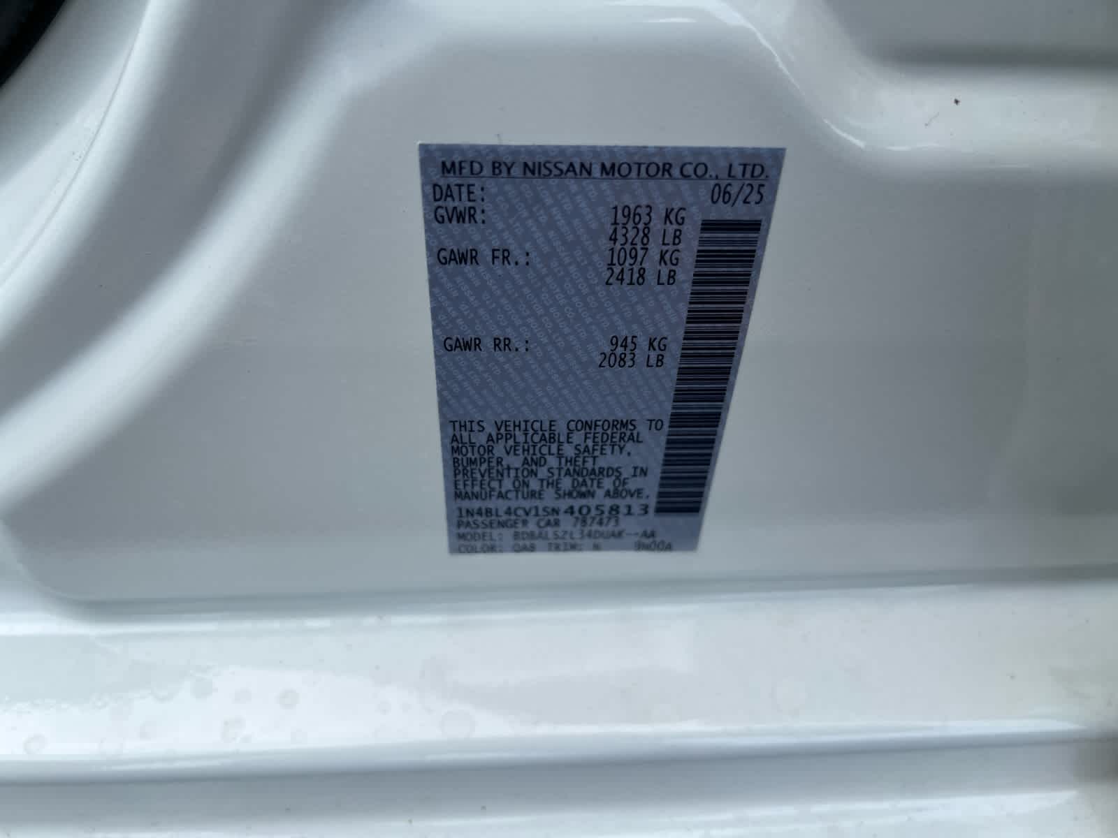 2025 Nissan Altima SR