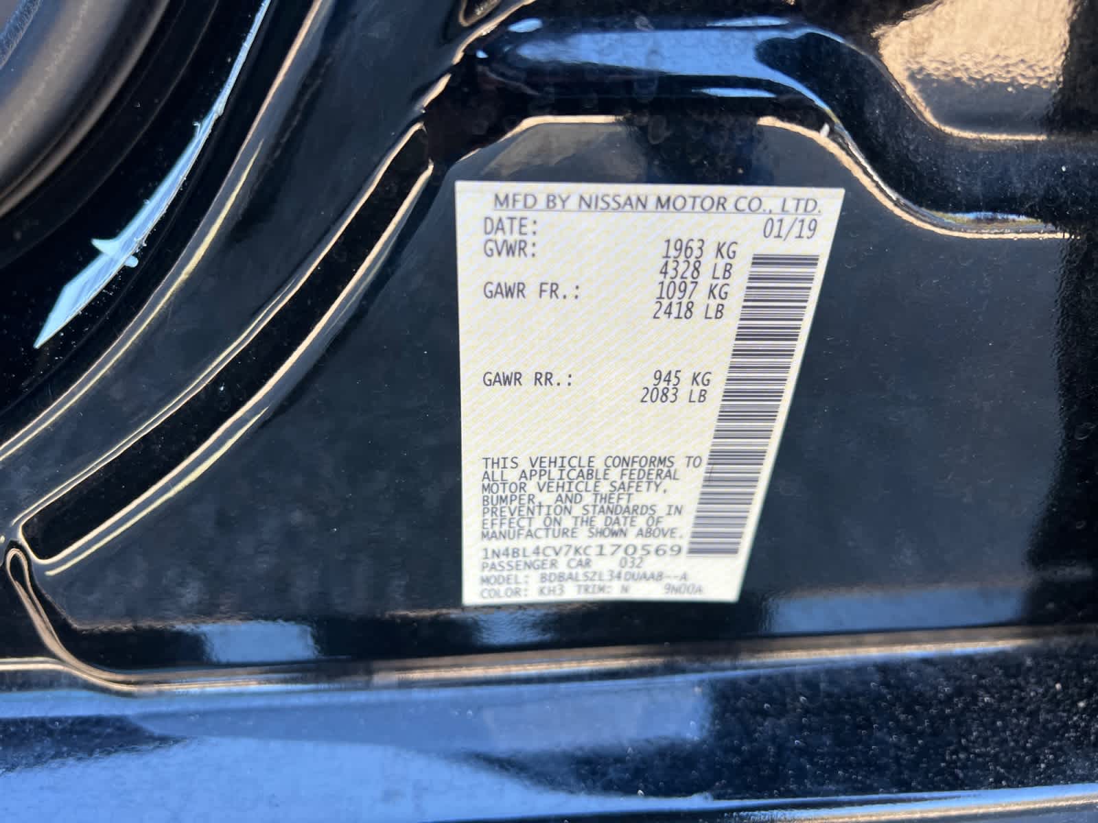 2019 Nissan Altima 2.5 SR Sedan