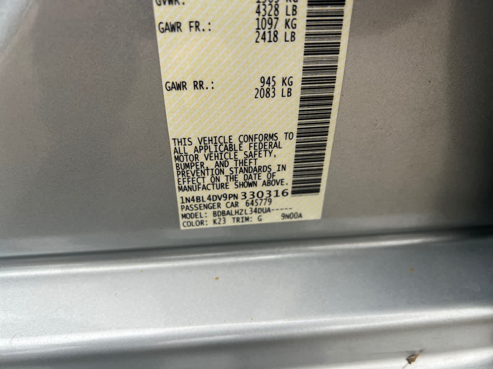 2023 Nissan Altima SV