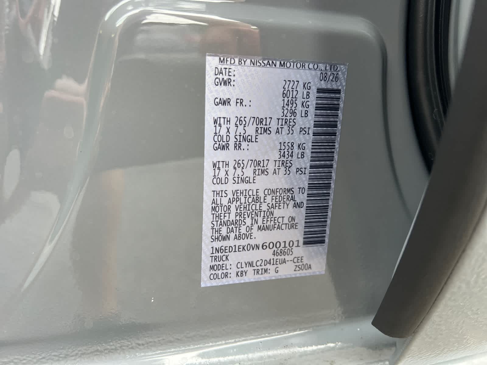 2027 Nissan Frontier Crew Cab SV