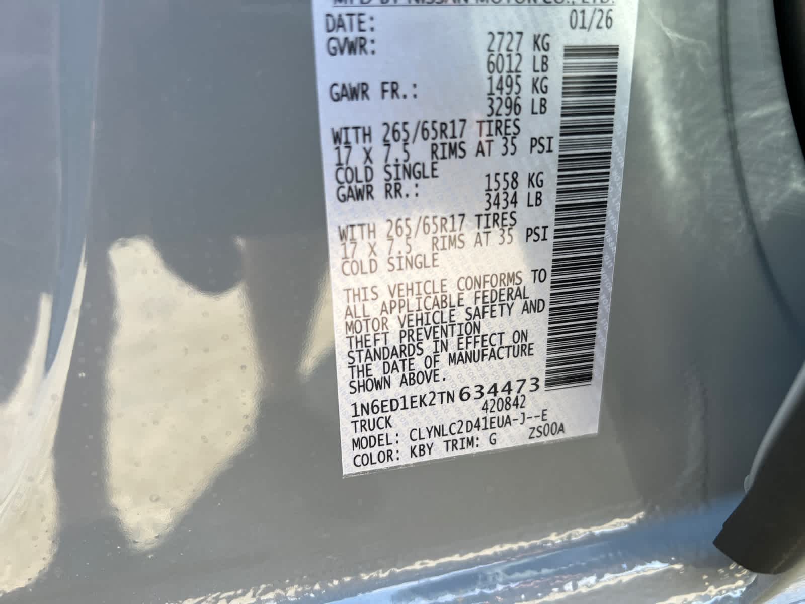 2026 Nissan Frontier Crew Cab SV