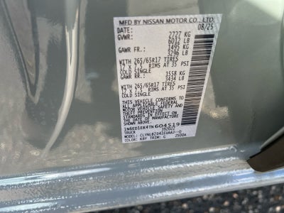 2026 Nissan Frontier Crew Cab SV