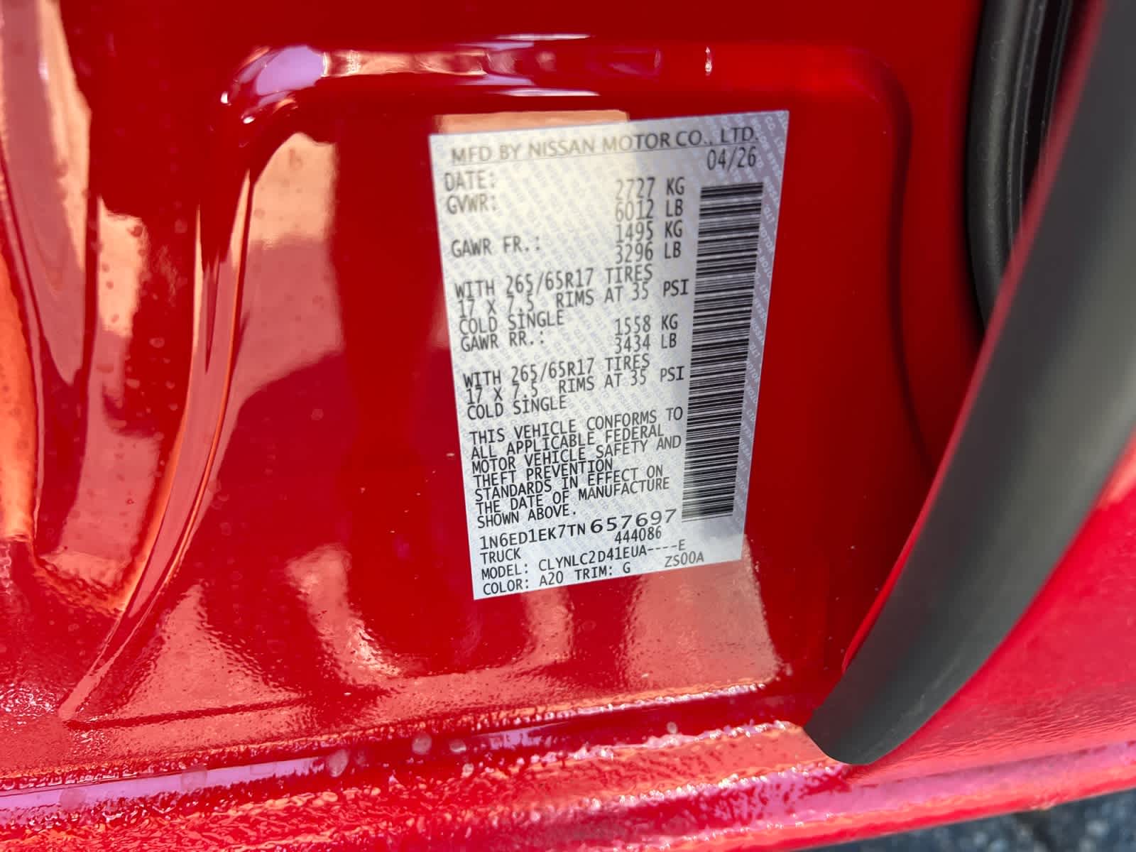 2026 Nissan Frontier Crew Cab SV