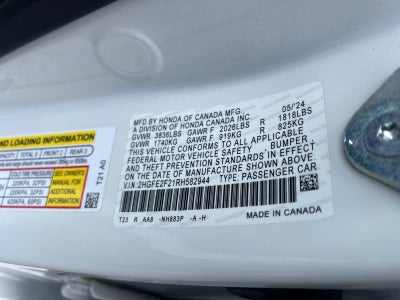 2024 Honda Civic Sedan LX CVT