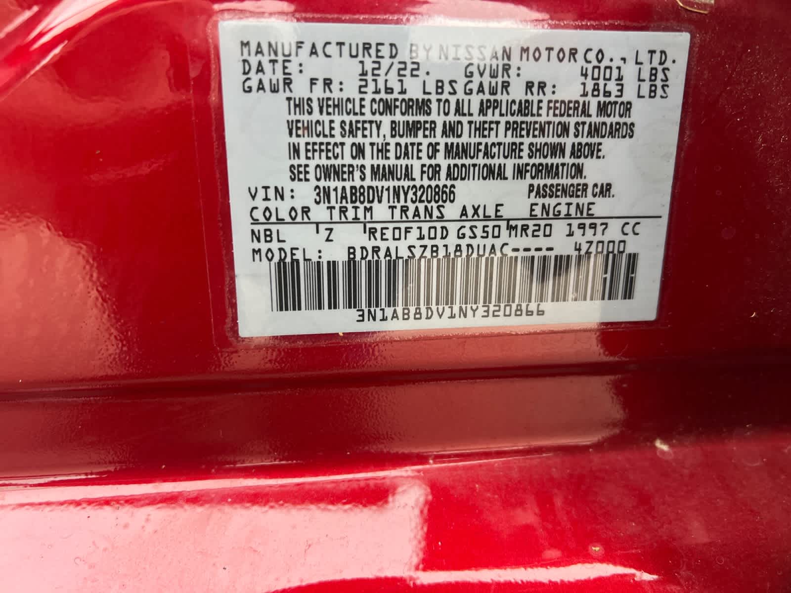 2022 Nissan Sentra SR