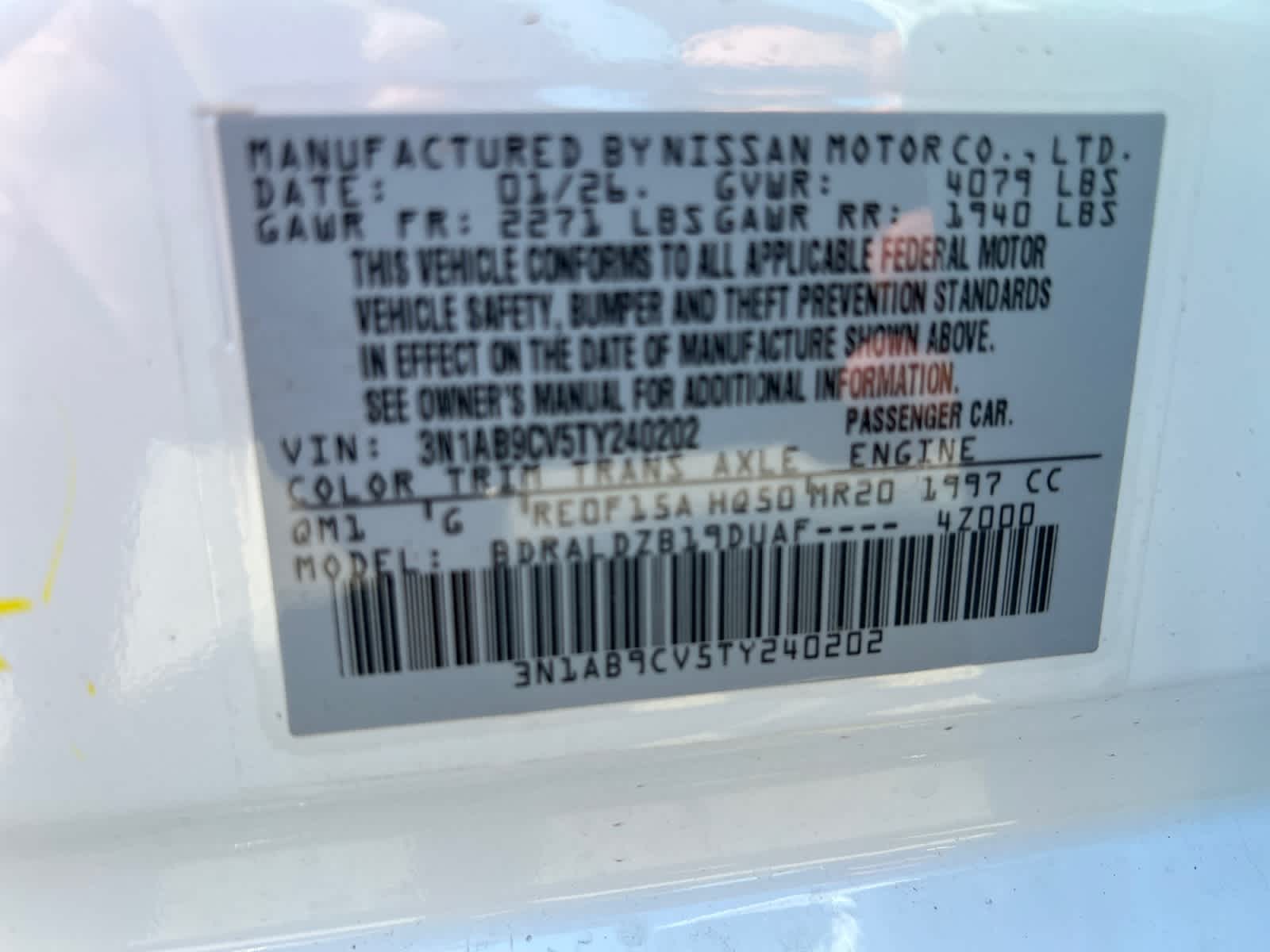 2026 Nissan Sentra SV