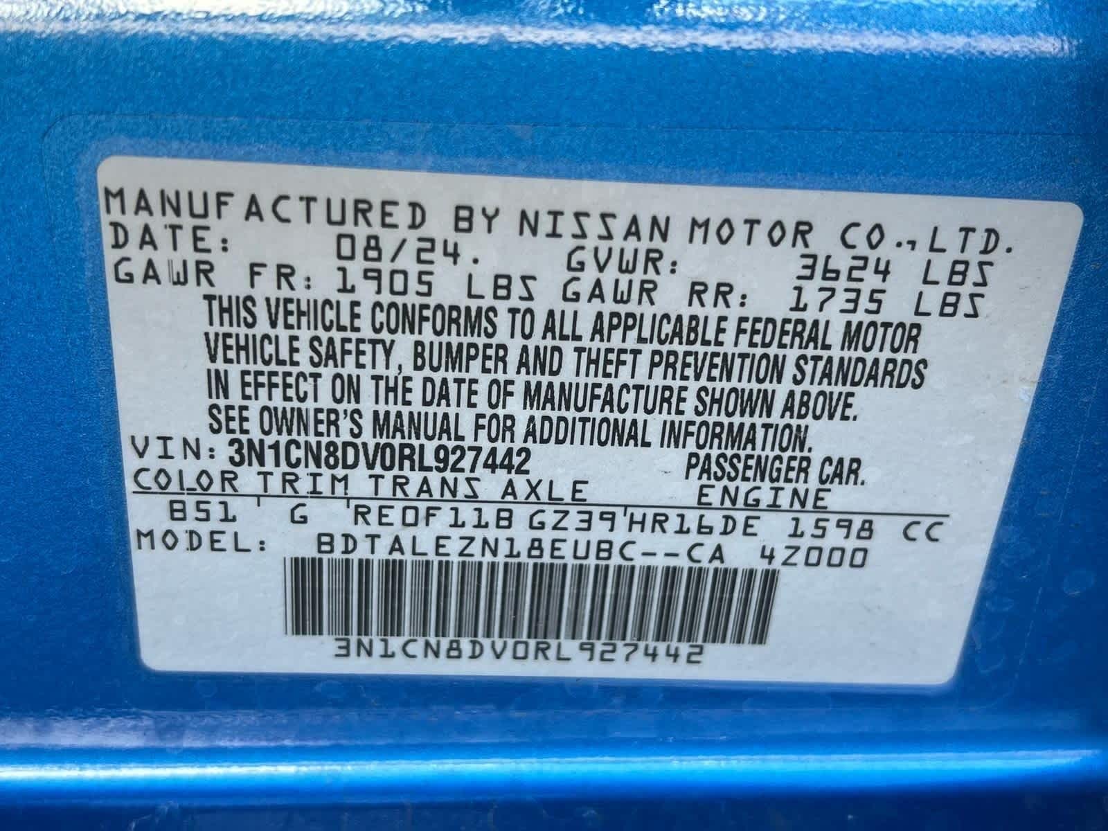 2024 Nissan Versa S CVT