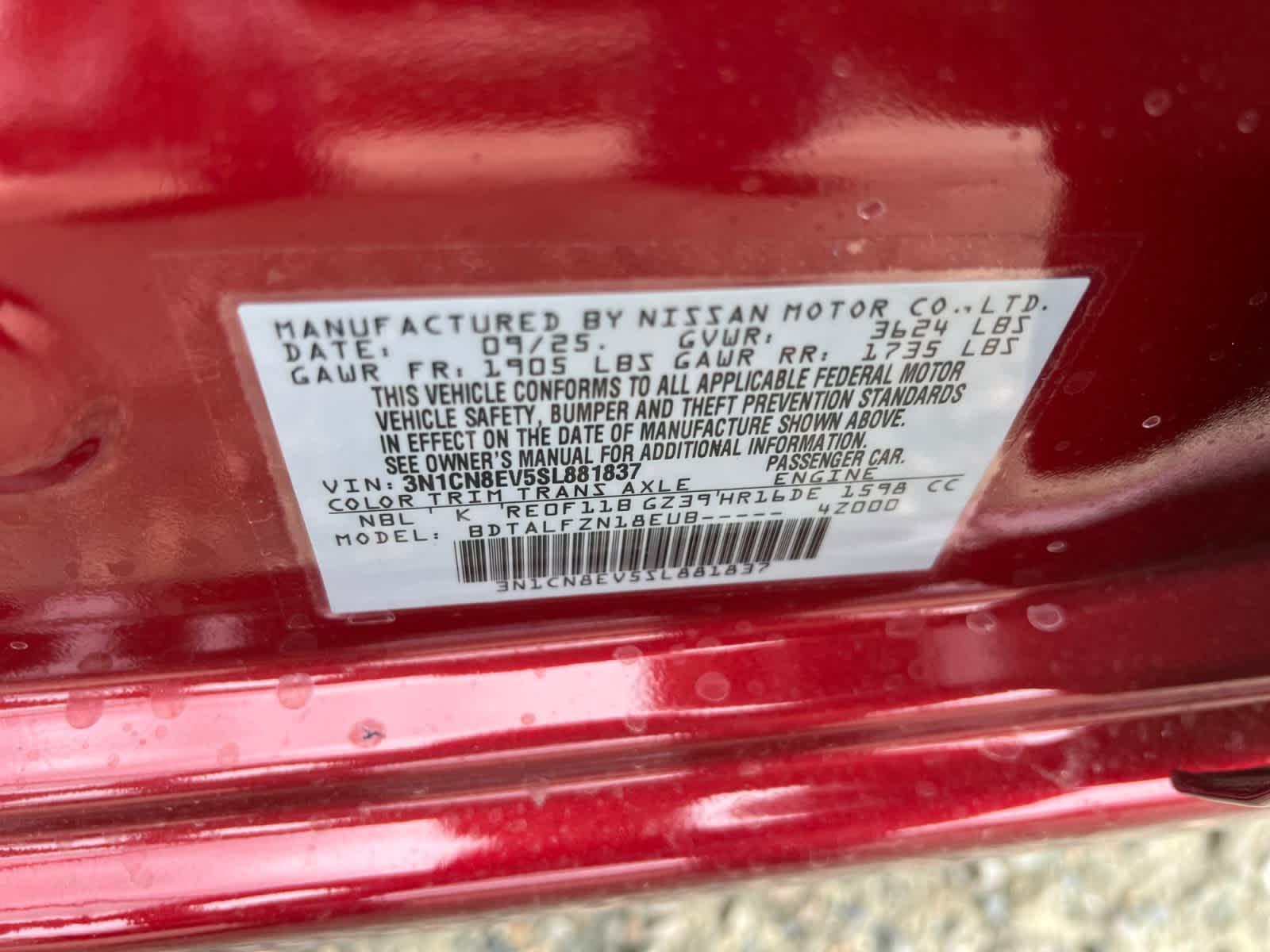 2025 Nissan Versa SV