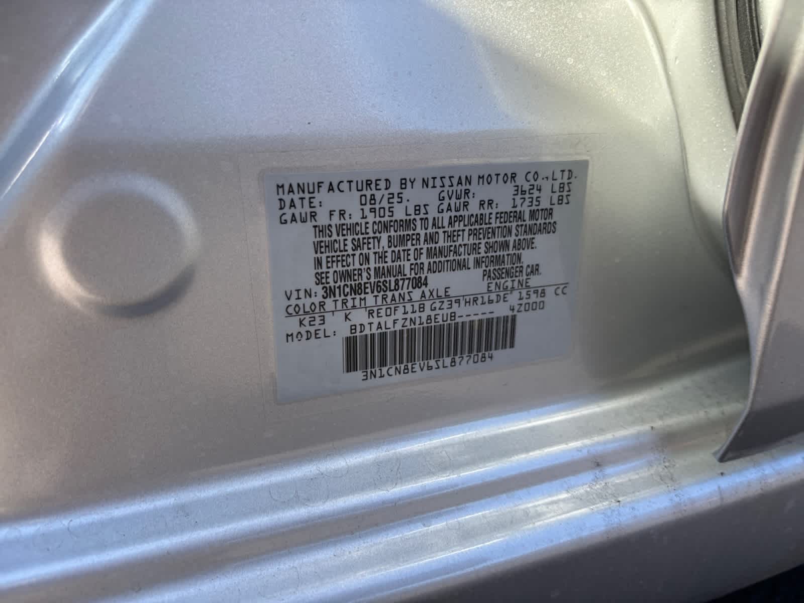 2025 Nissan Versa SV