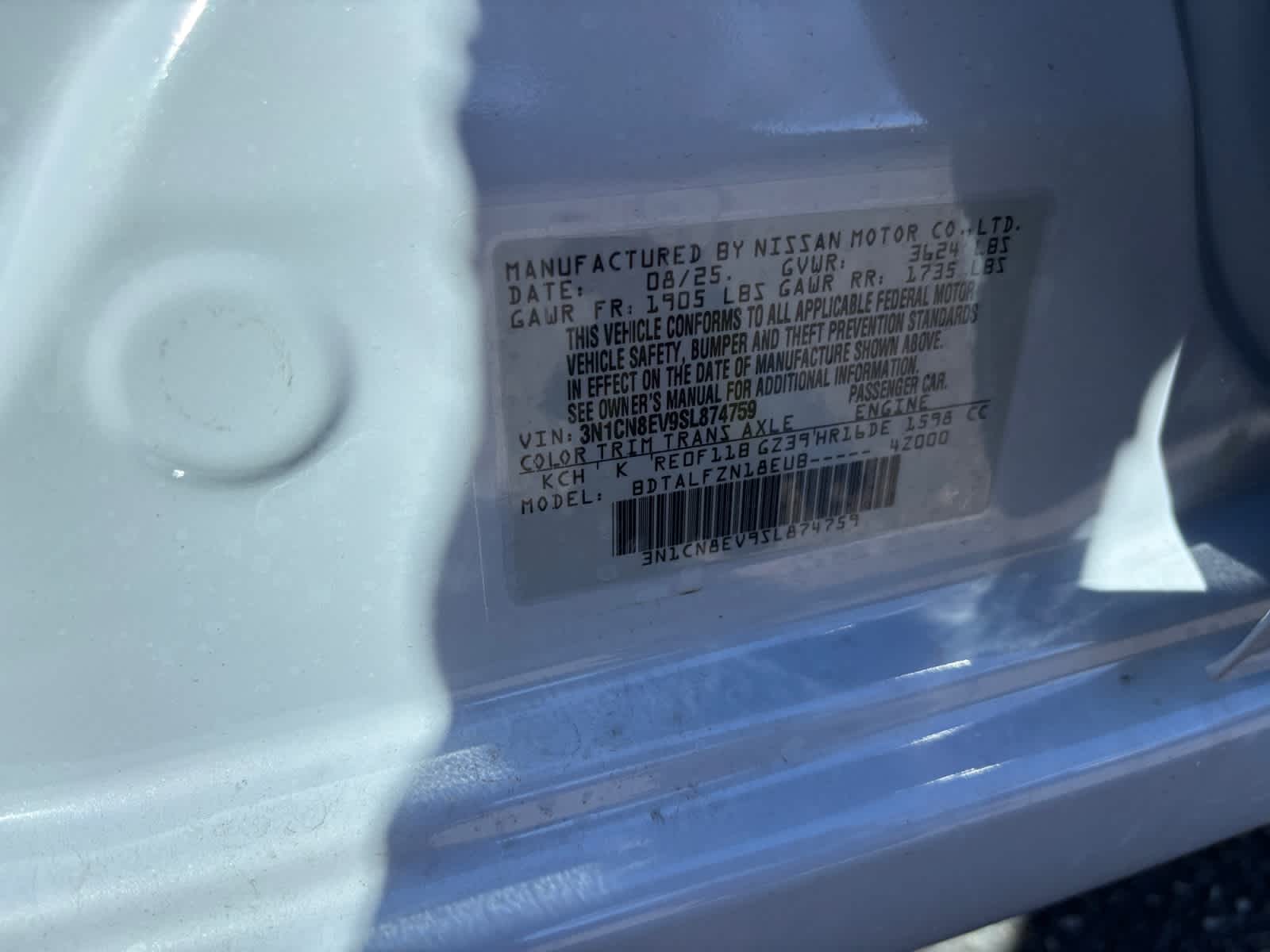 2025 Nissan Versa SV