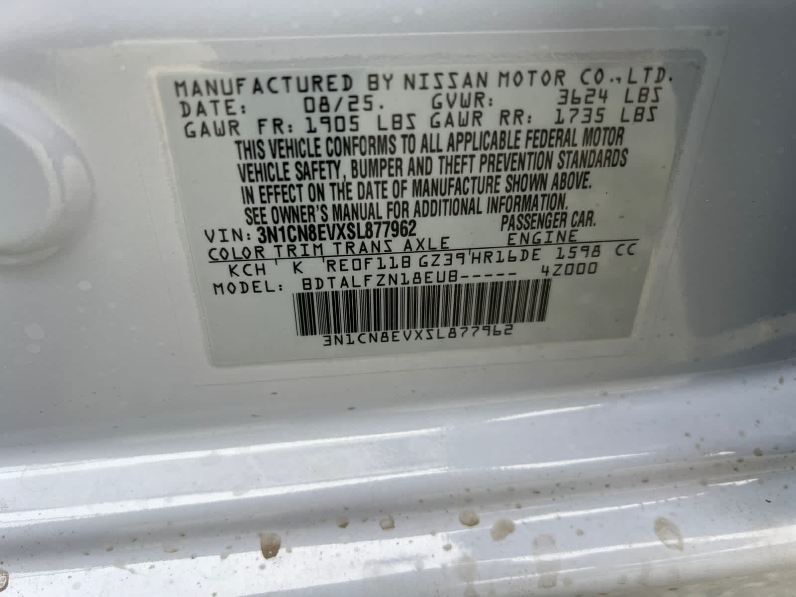 2025 Nissan Versa SV