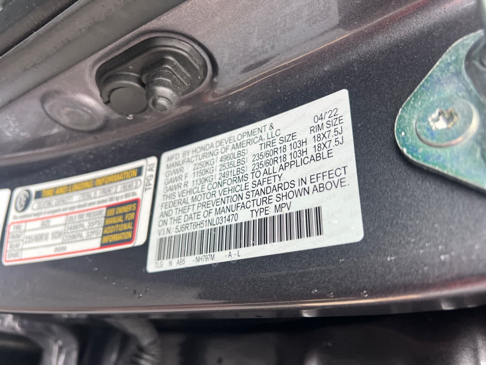 2022 Honda CR-V Hybrid EX AWD