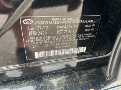 2013 Hyundai SONATA 4dr Sdn 2.4L Auto Limited PZEV