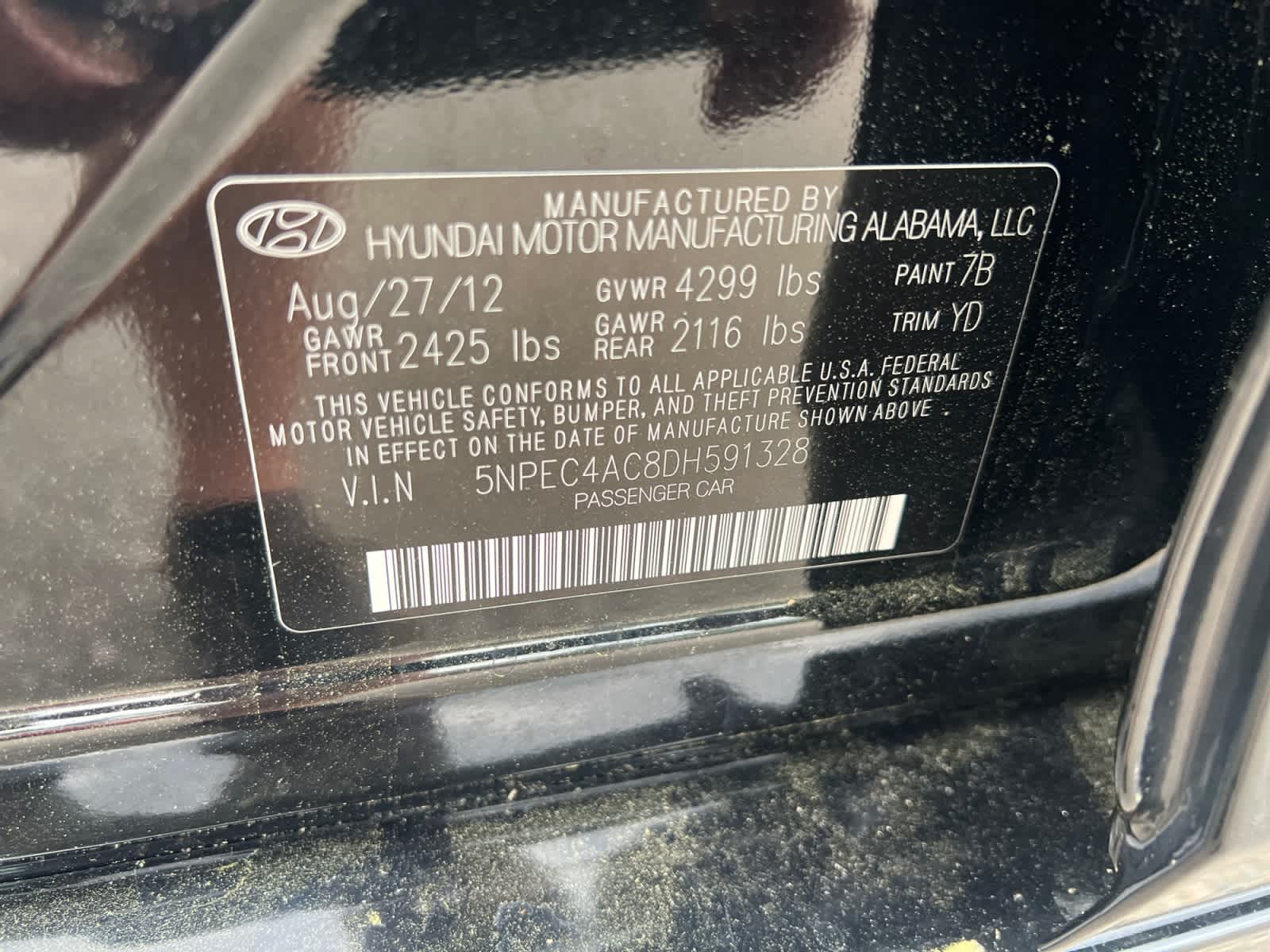 2013 Hyundai SONATA 4dr Sdn 2.4L Auto Limited PZEV