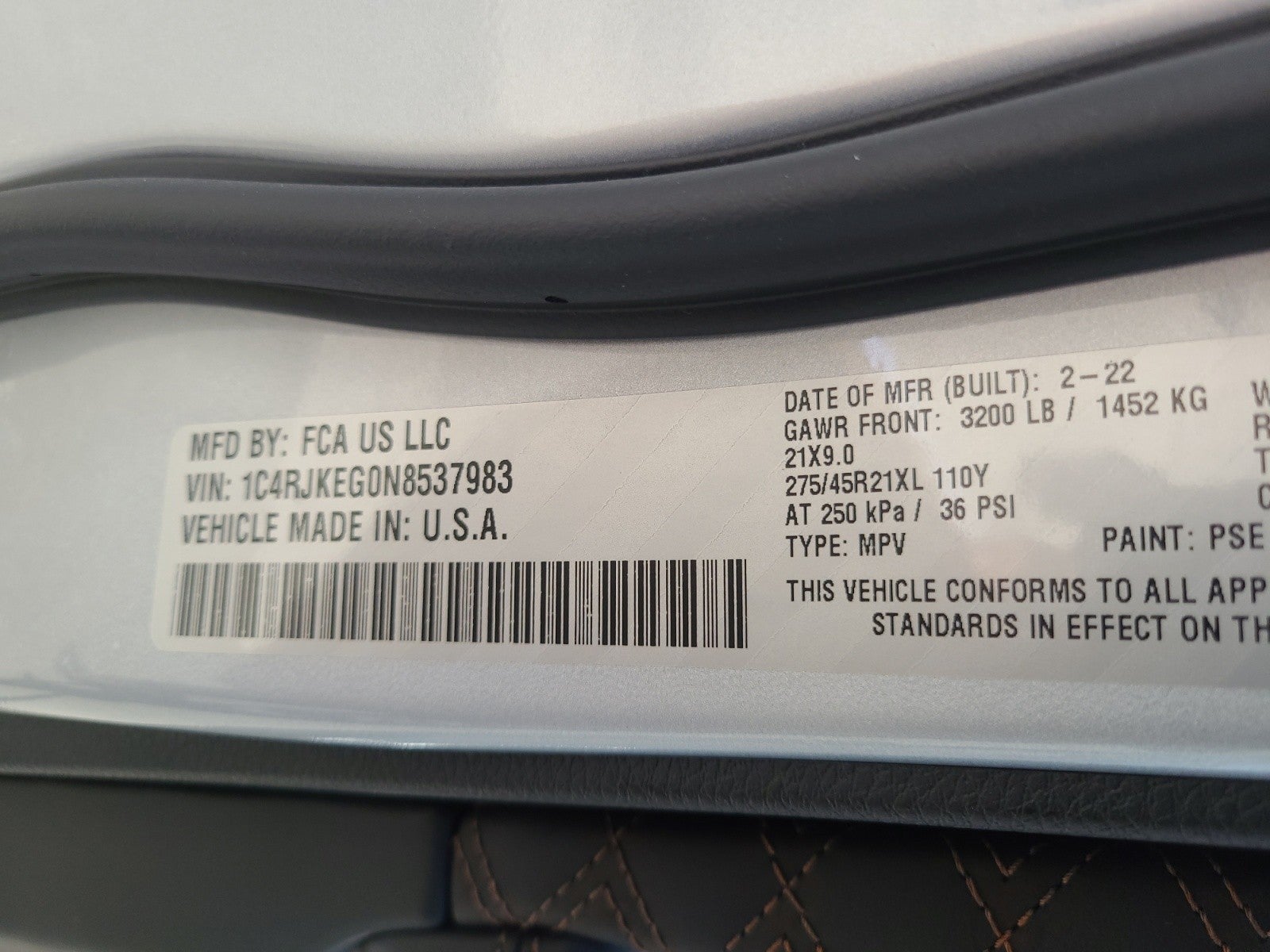 2022 Jeep Grand Cherokee L Summit Reserve 4x4