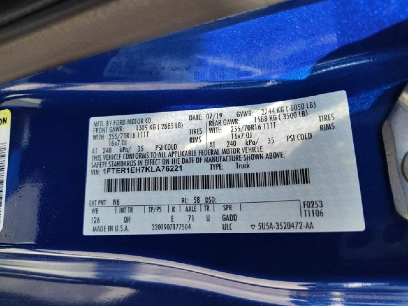 2019 Ford Ranger XL SuperCab