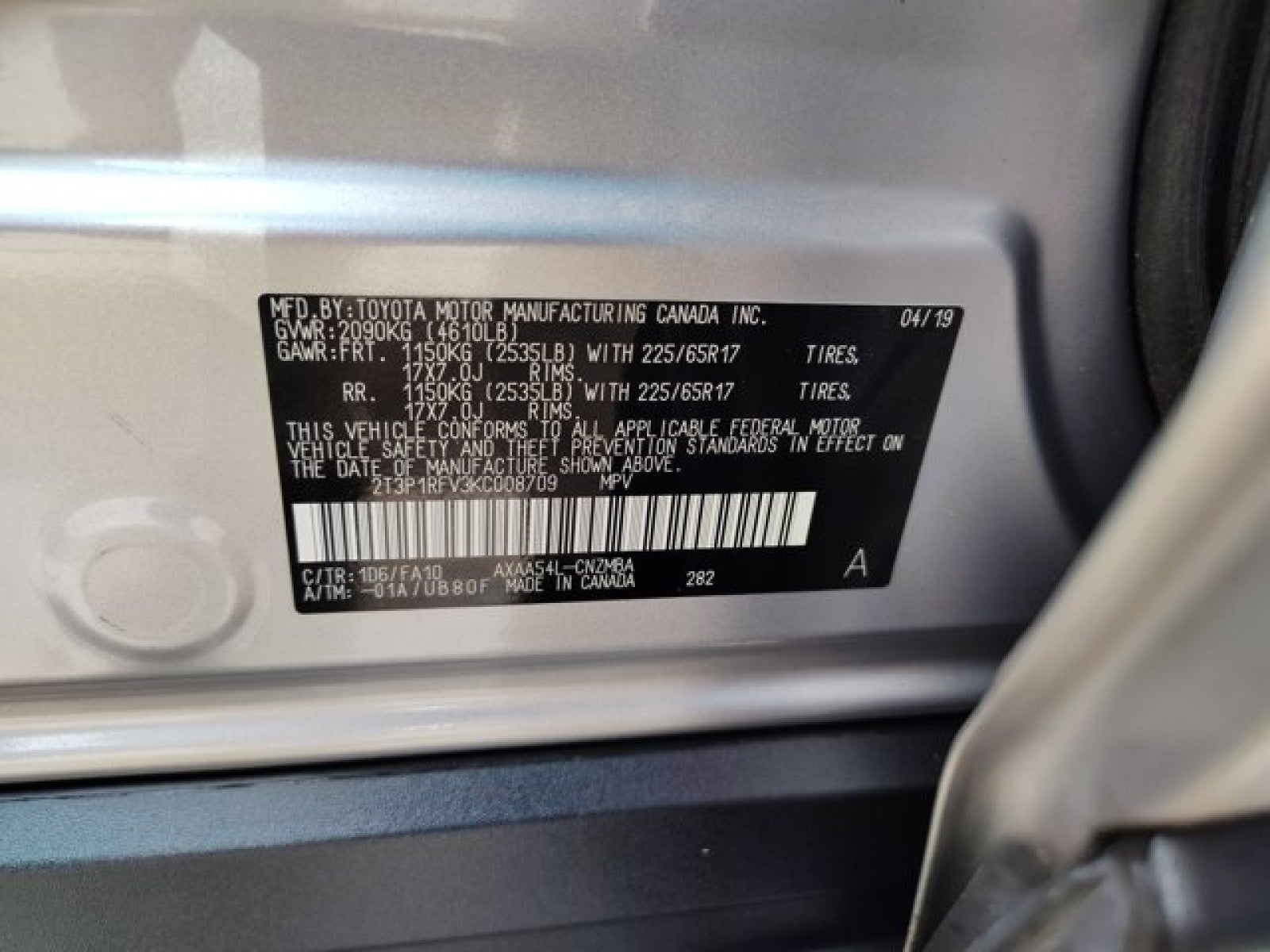2019 Toyota RAV4 XLE AWD