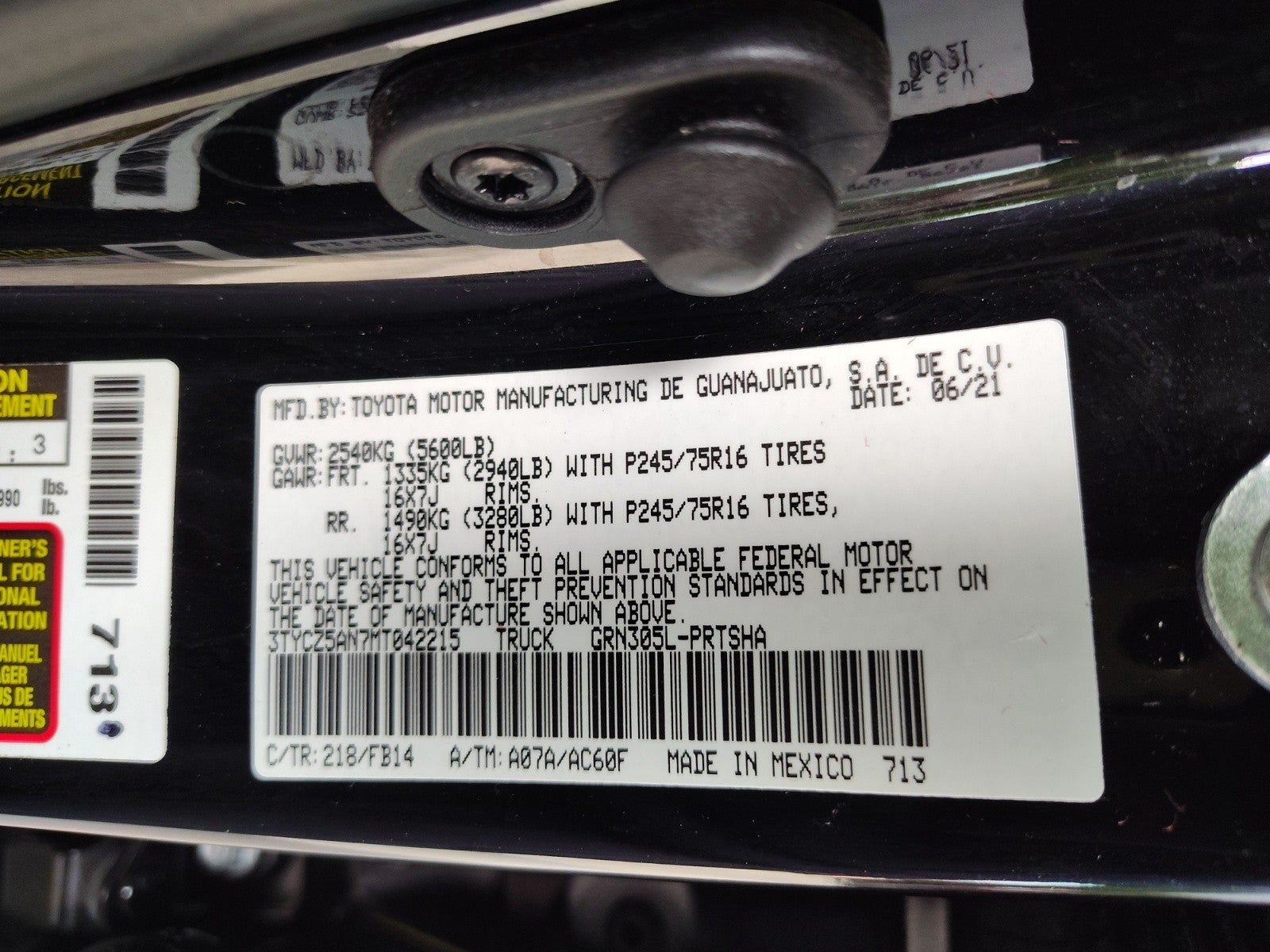 2021 Toyota Tacoma 4WD SR