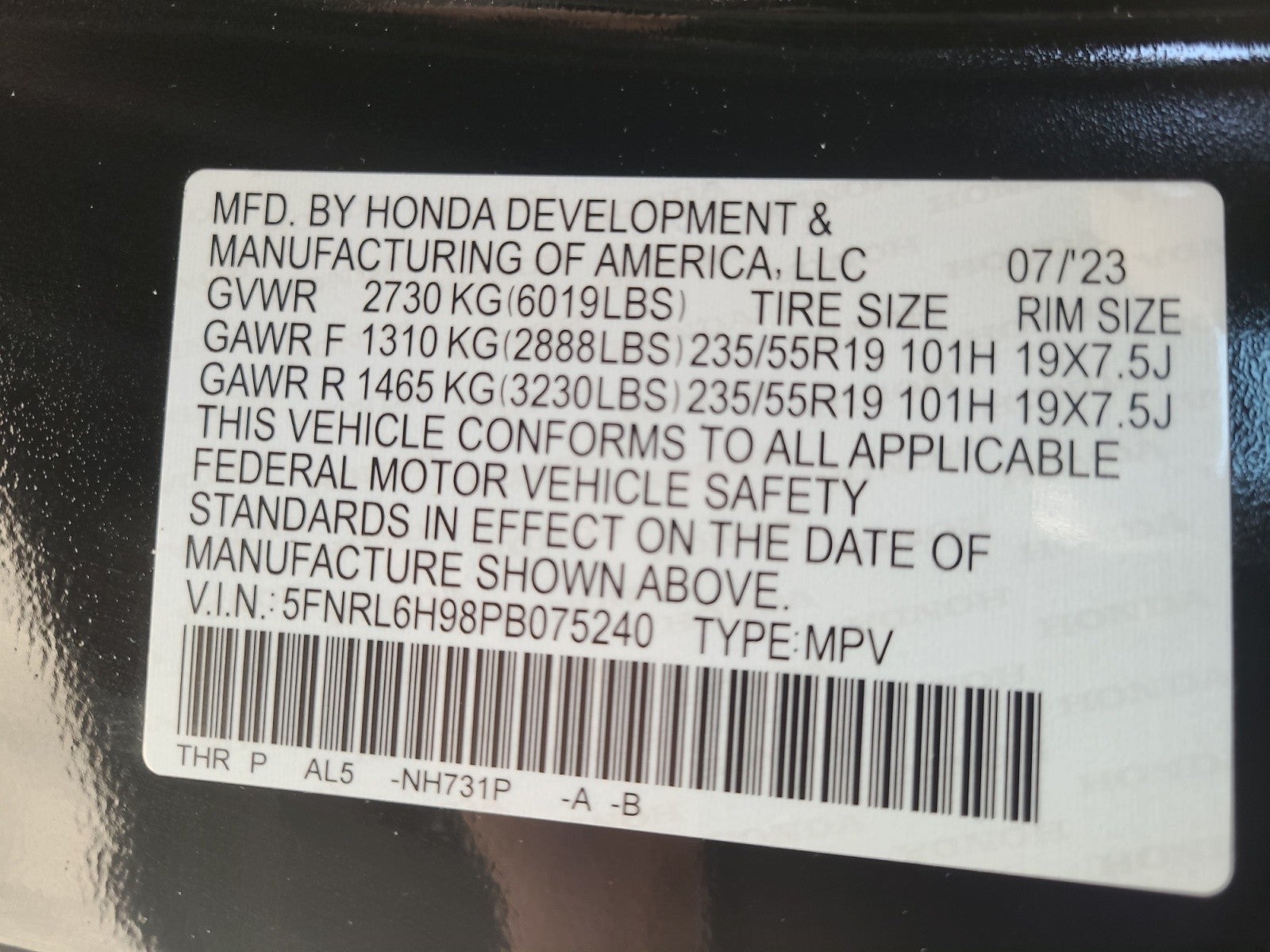 2023 Honda Odyssey Elite