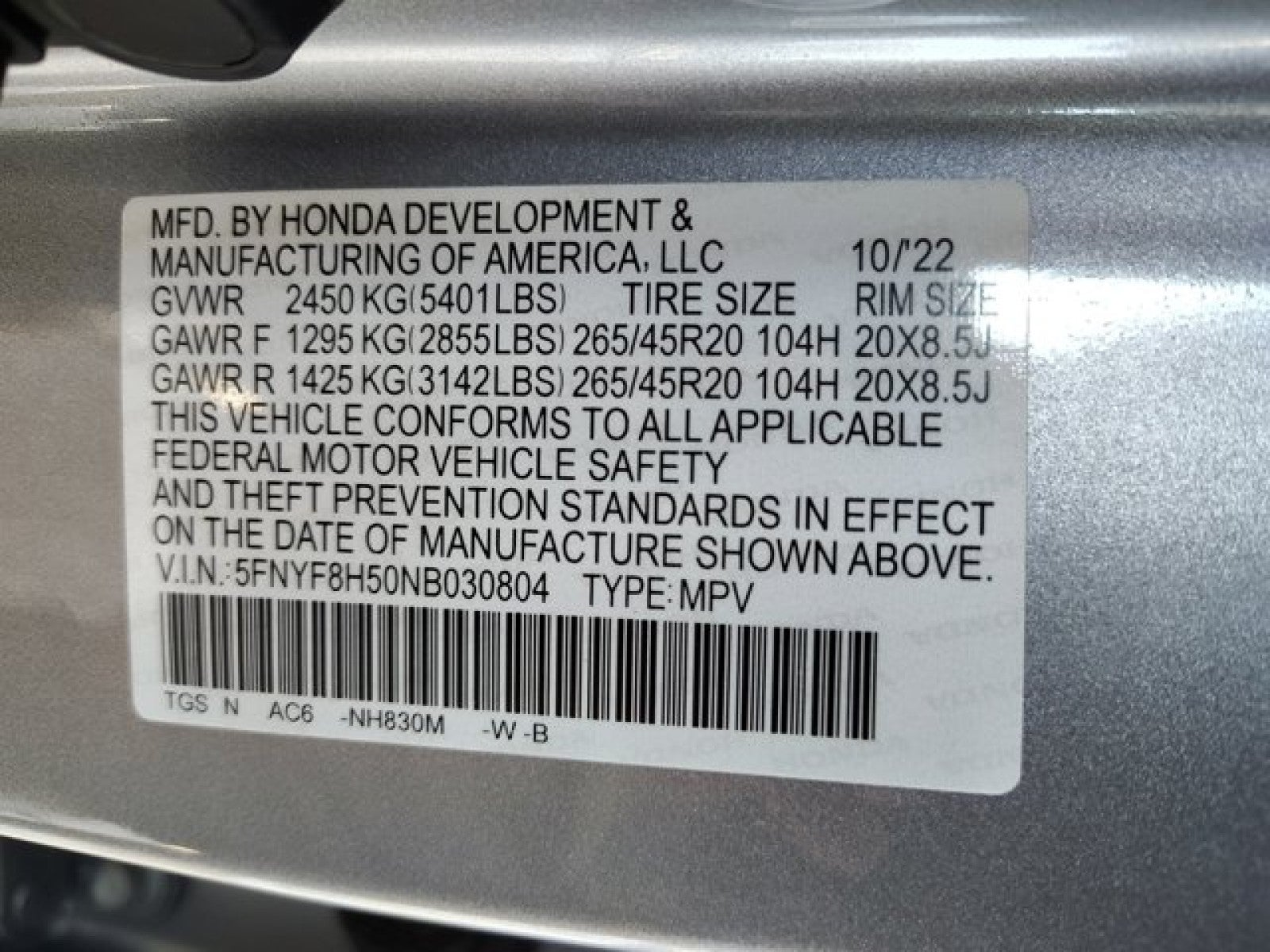 2022 Honda Passport EX-L AWD