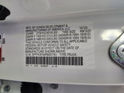 2023 Honda Ridgeline RTL AWD