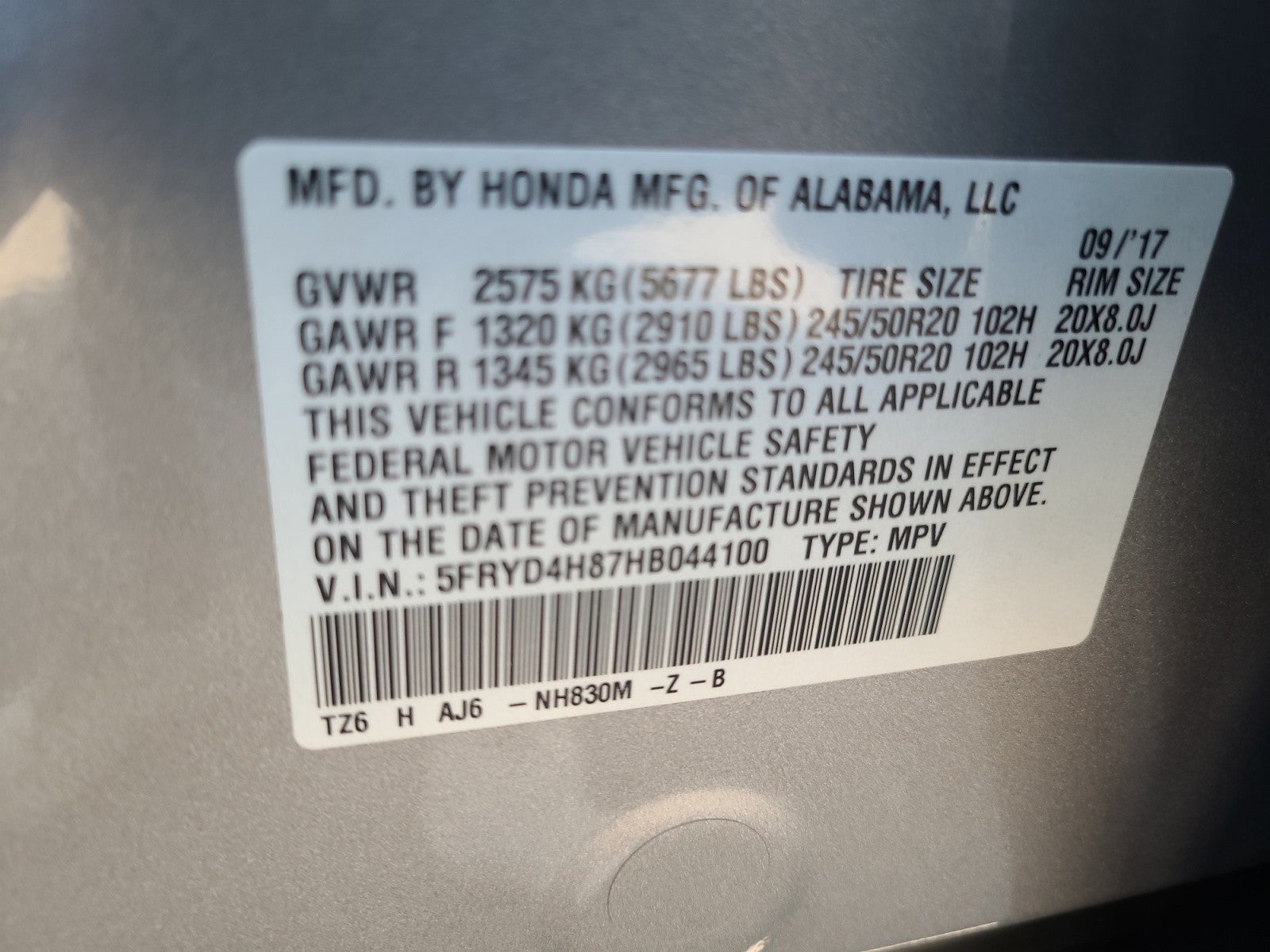 2017 Acura MDX SH- AWD w/Advance Pkg