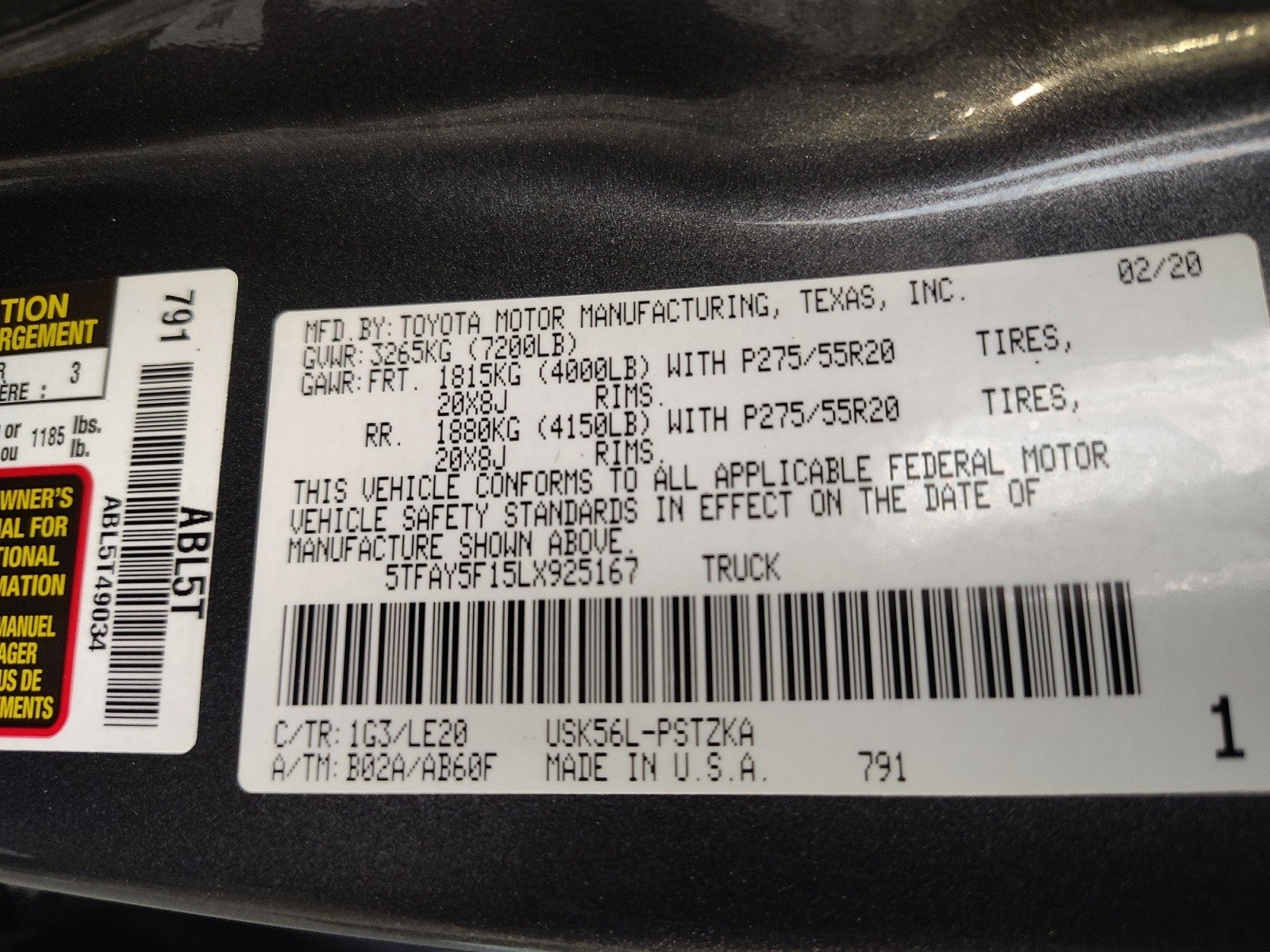 2020 Toyota Tundra 4WD Platinum CrewMax | Moonroof