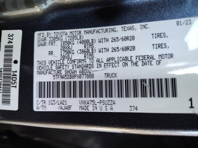 2023 Toyota Tundra 4WD Platinum CrewMax