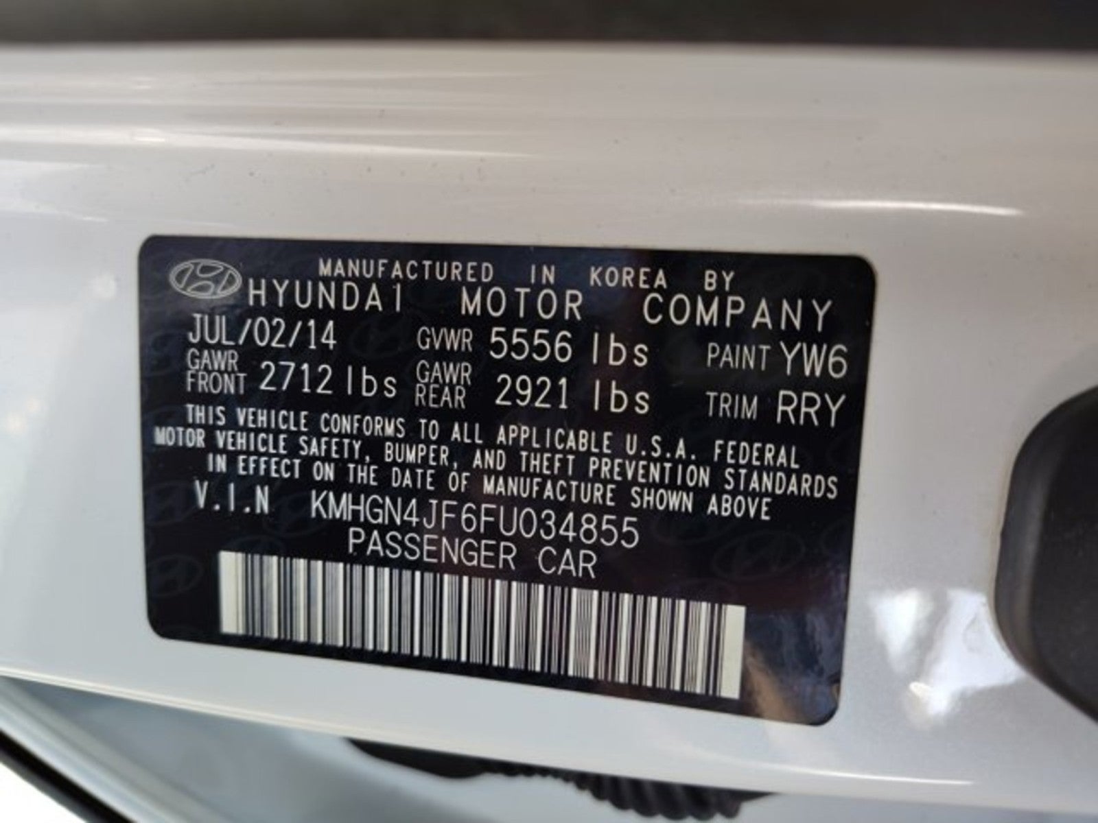 2015 Hyundai Genesis 5.0L