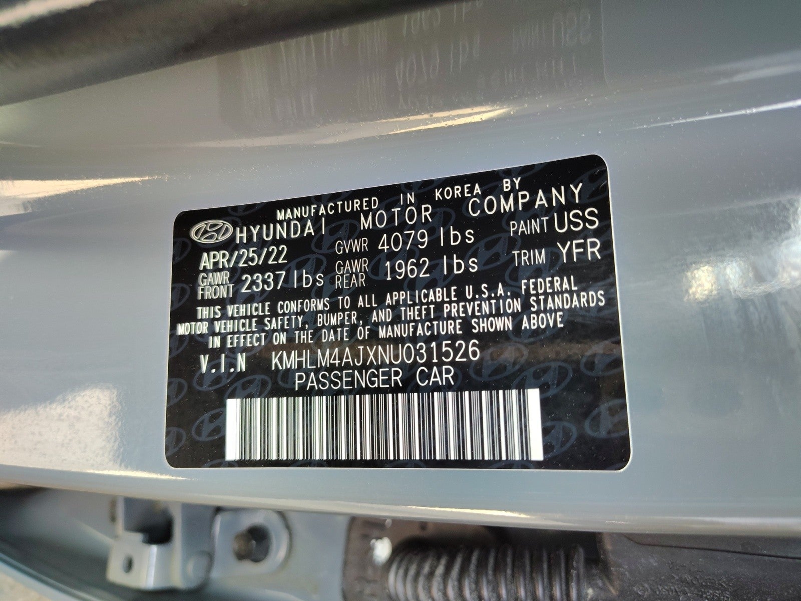 2022 Hyundai Elantra Hybrid Blue