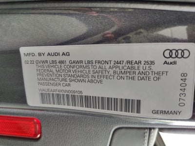 2022 Audi A4 Sedan S line Premium Plus