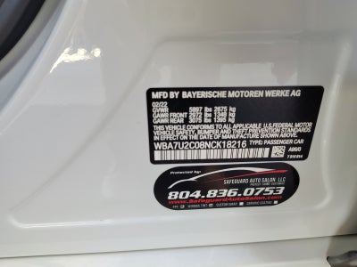 2022 BMW 7 Series 750i xDrive | M Sport, Executive