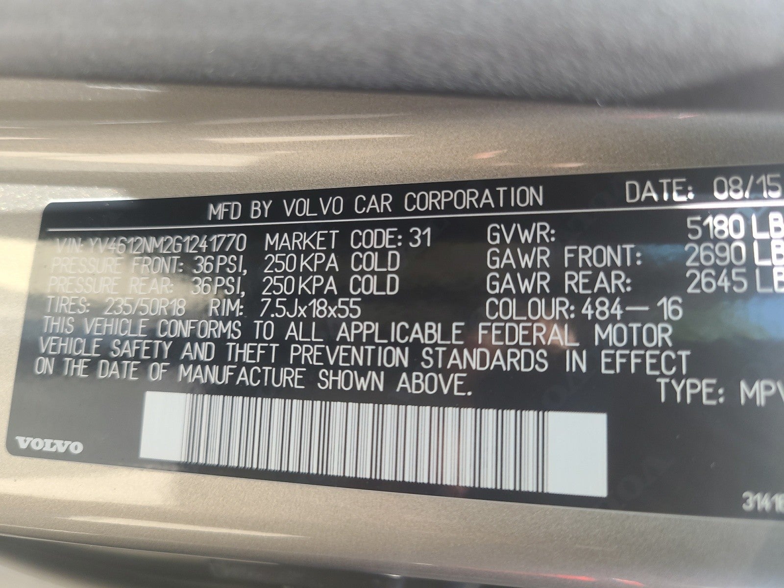 2016 Volvo XC70 T5 Platinum AWD