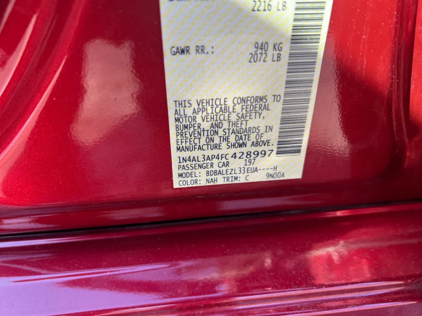 2015 Nissan Altima 2.5 S