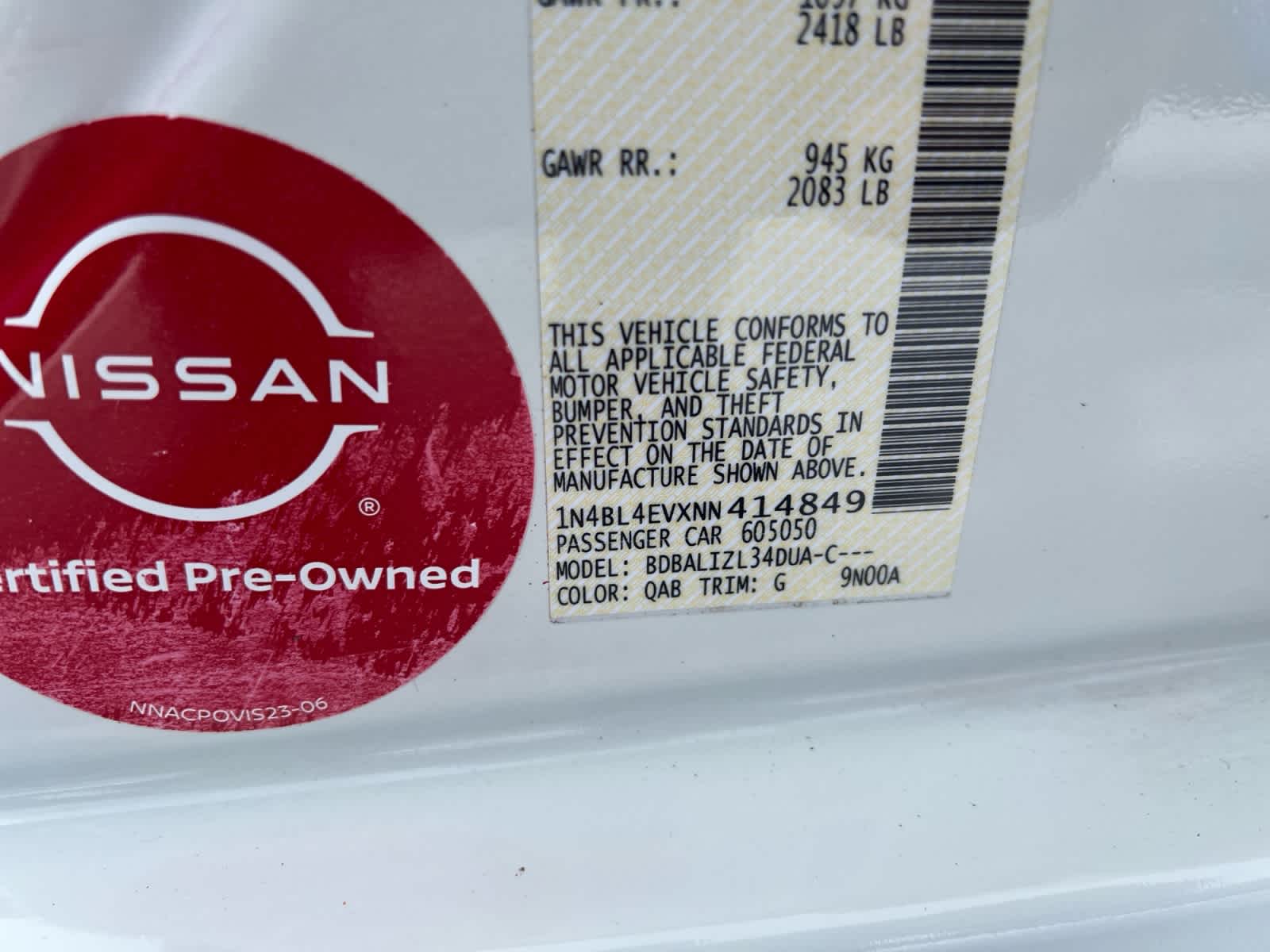 2022 Nissan Altima 2.5 SL
