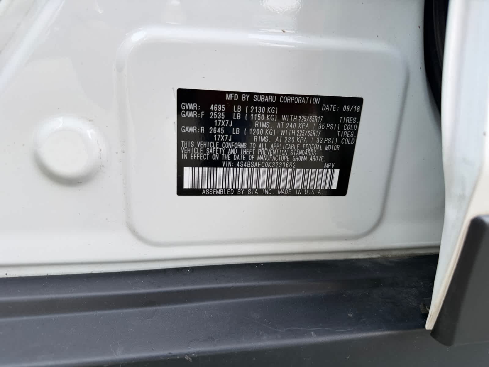 2019 Subaru Outback Premium